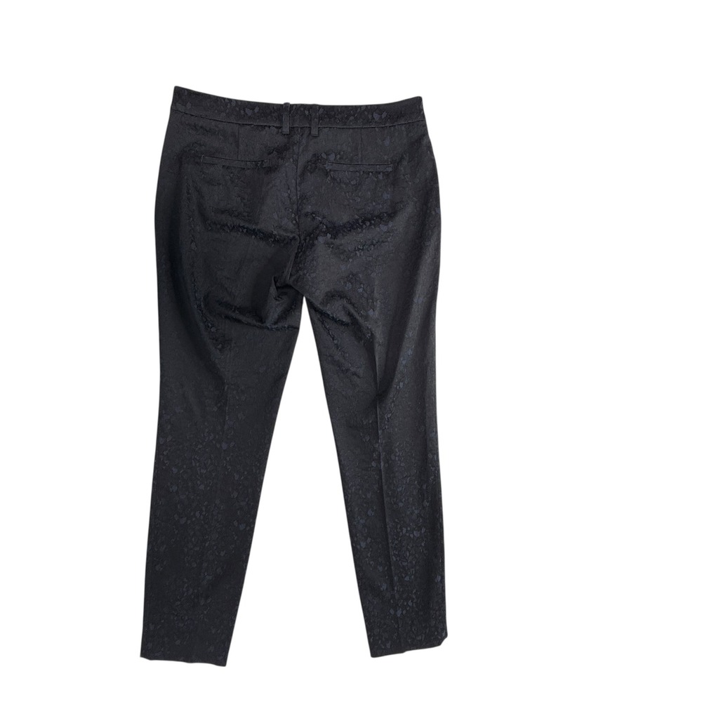 Burberry‎ London Black Jacquard Tailored Straight Leg Dress Pants Womens Size 6 - Picture 2 of 7